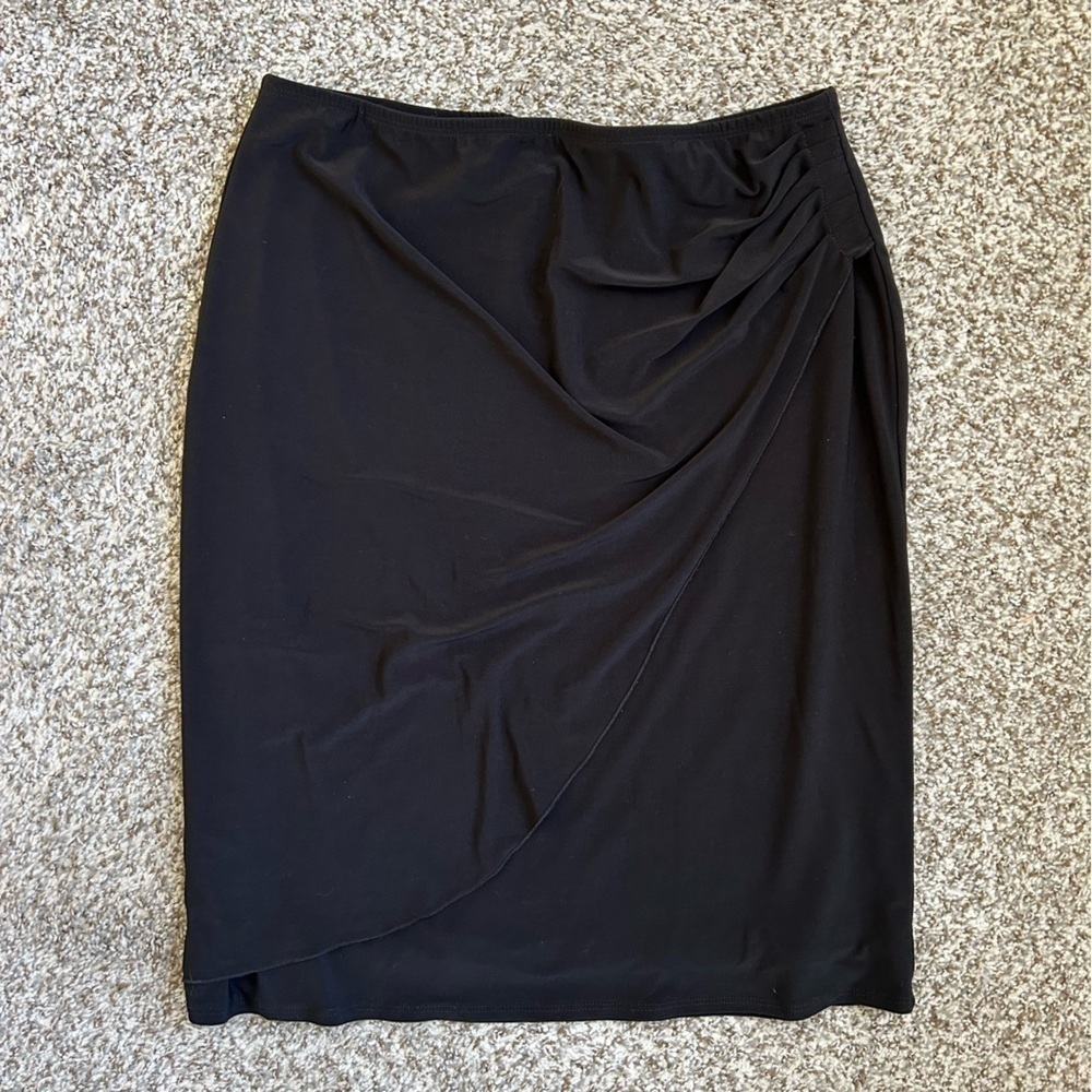 🦋 Frank Lyman Design Vintage Black Mini Skirt Cinched Side Office Stretch 10